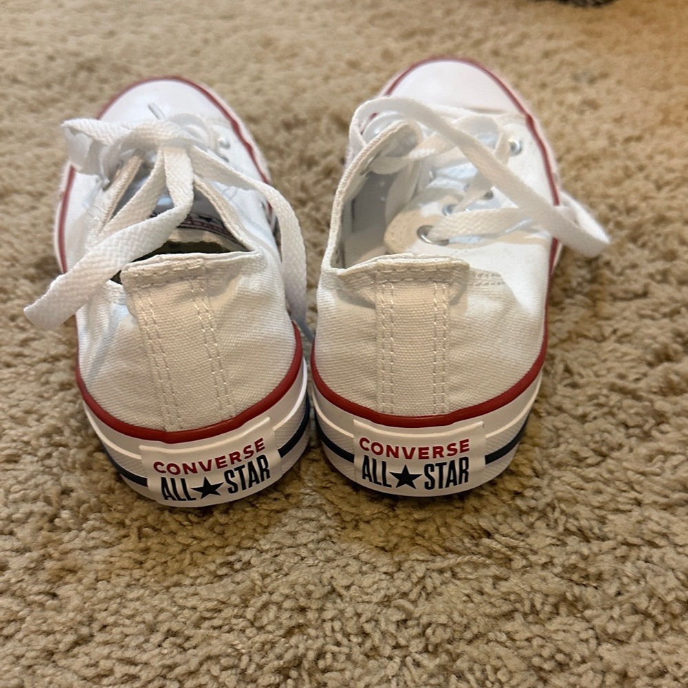 Converse White and Red Low-Top Sneakers - Picture 7 of 12